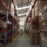 warehouse racking with stock